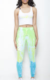 Blue Tye Dye Pants with White Name