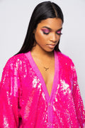 Candy Coated Pink Sequin Cardigan