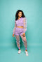 Ballerina Cropped Hoodie Set Lavender